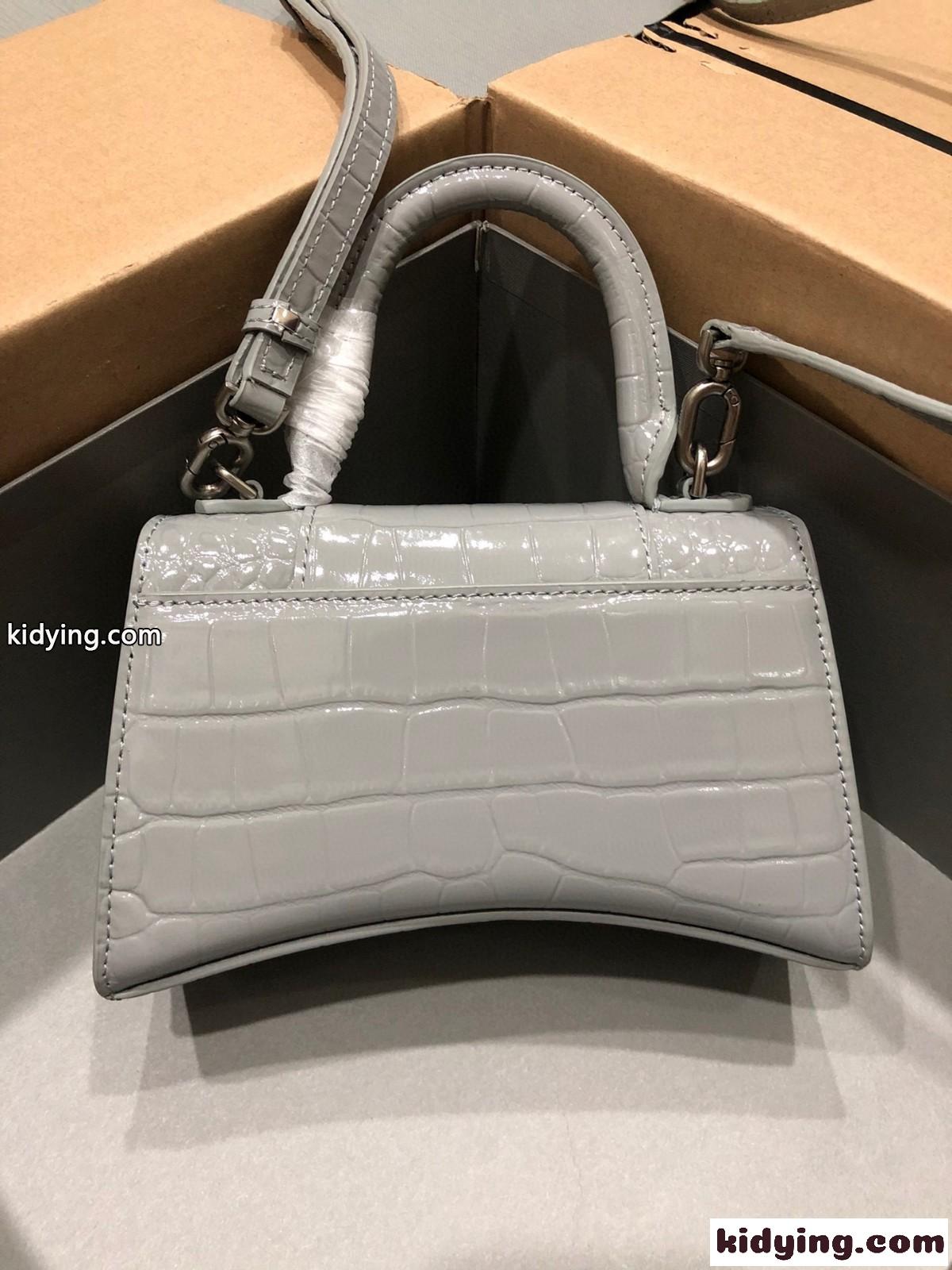 上品 人気 HOURGLASS クロコダイル型押し ハンドバッグ バレンシアガ バッグ コピー レディース-2