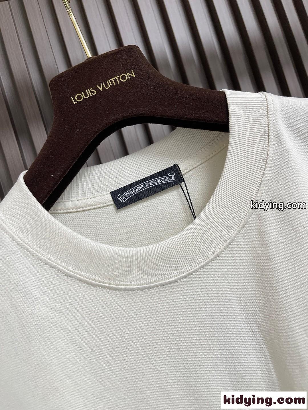 カジュアル ロゴ 半袖Tシャツ クロムハーツ Tシャツ コピー コットン-4