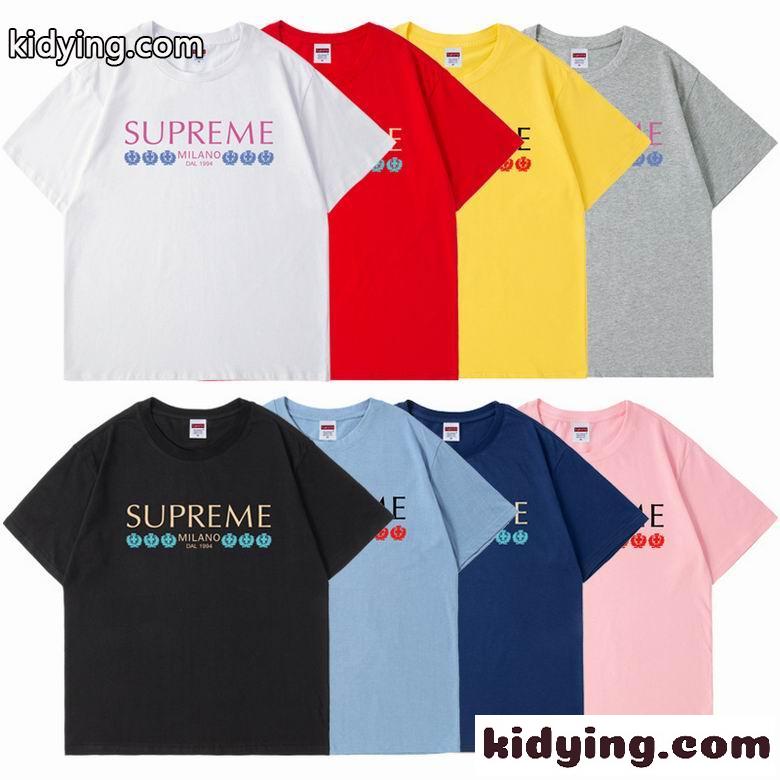 ユニセックス おしゃれ ベーシック ロゴ プリント ゆったり クルーネック シュプリーム tシャツ コピー 半袖 人気-0