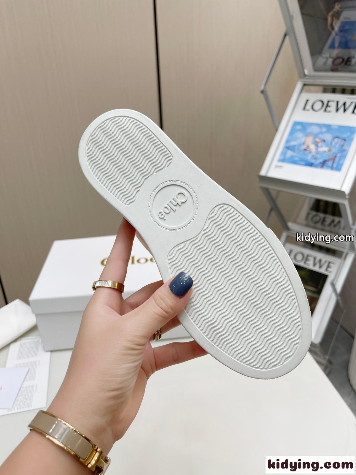LAURENスニーカー レース クロエ スニーカー コピー レディースシューズ ピンク-2