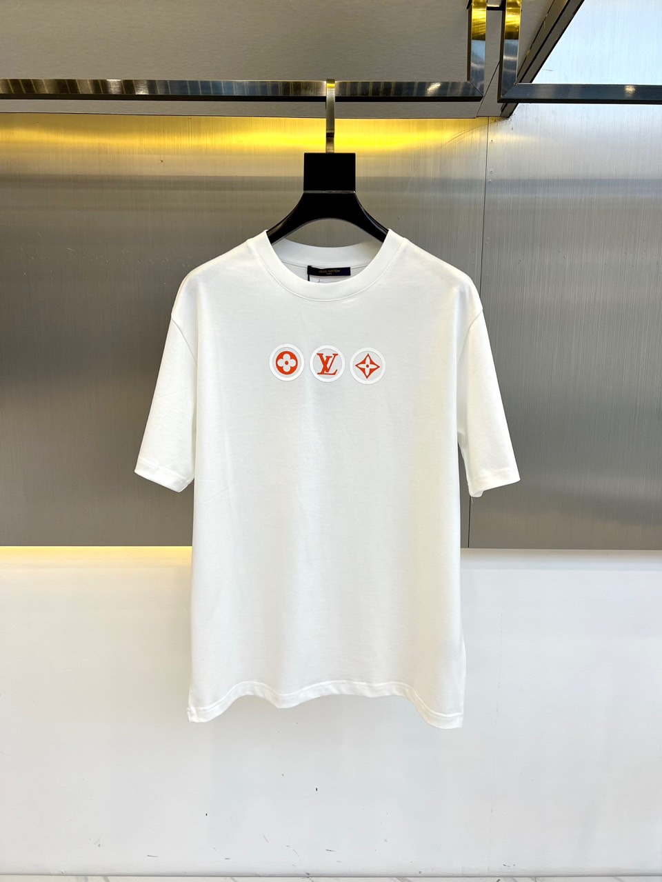 カジュアル ロゴ クルーネック ルイ・ヴィトン Tシャツ 偽物 半袖Tシャツ ホワイト-0