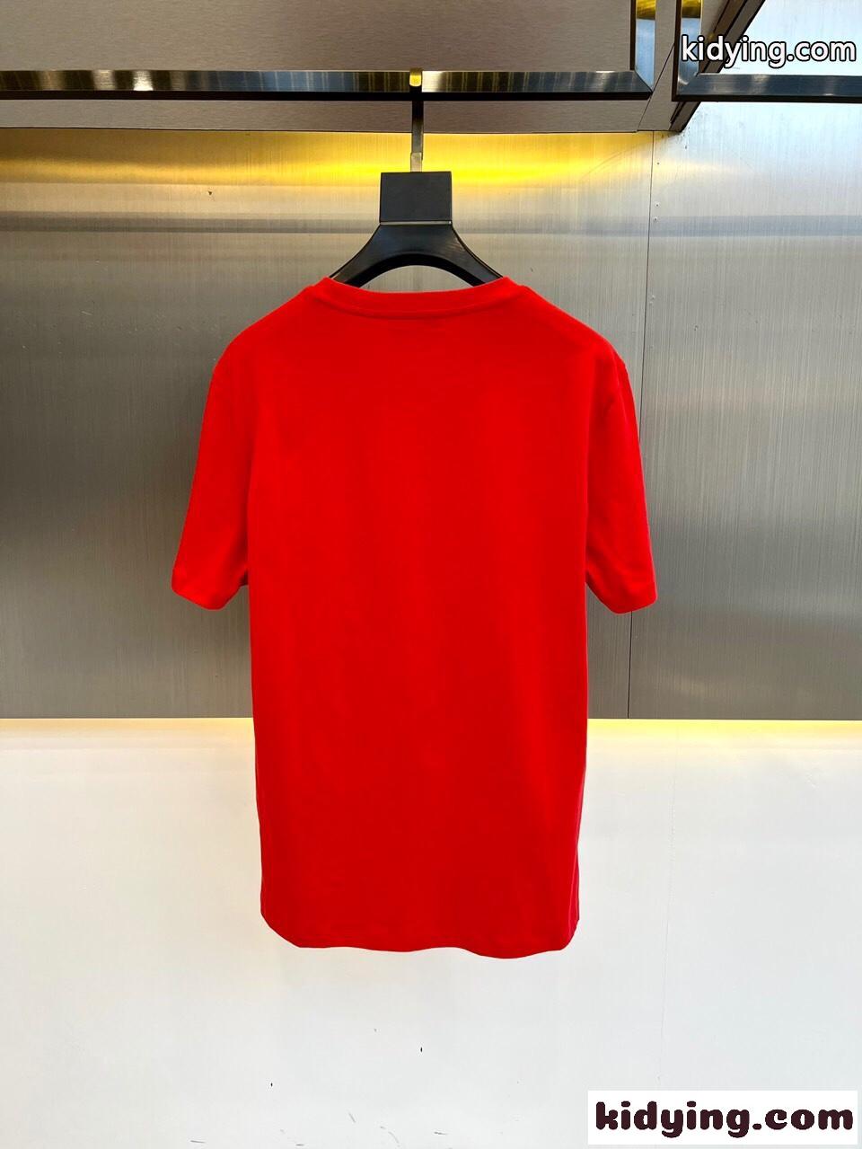 KENZO RUE VIVIENNE プリント クルーネック ケンゾー Tシャツ コピー レッド-3