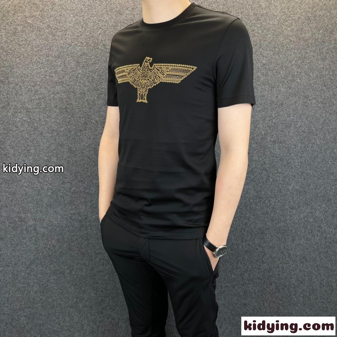 ベーシック 定番 柔らかい 着心地いい 春夏 半袖 カジュアル おしゃれ ボーイロンドン Tシャツ メンズ コピー ホワイト ブラック-2