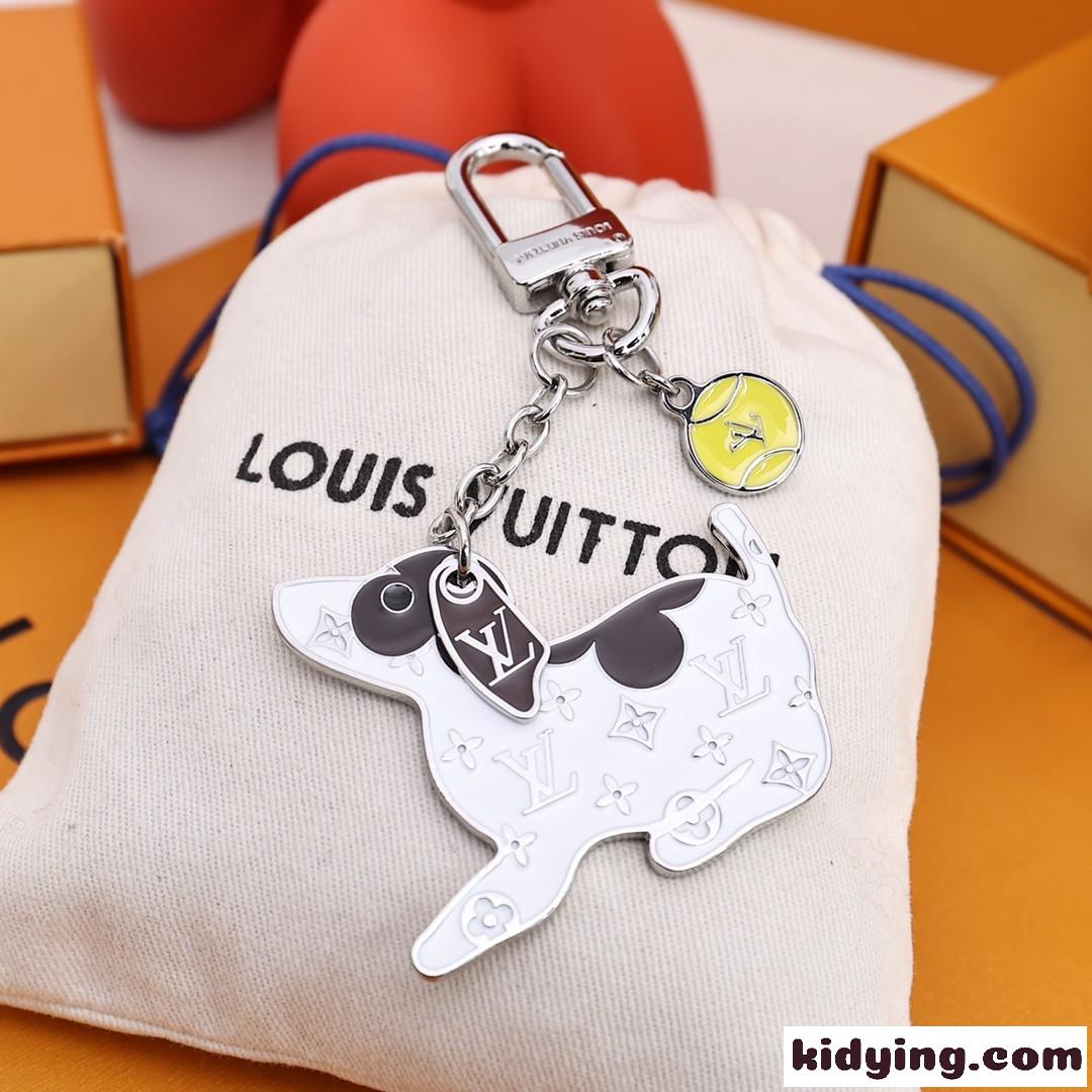 M00747 ビジュー サック・LV ドッグ ルイヴィトン キーホルダー コピー バッグチャーム-2