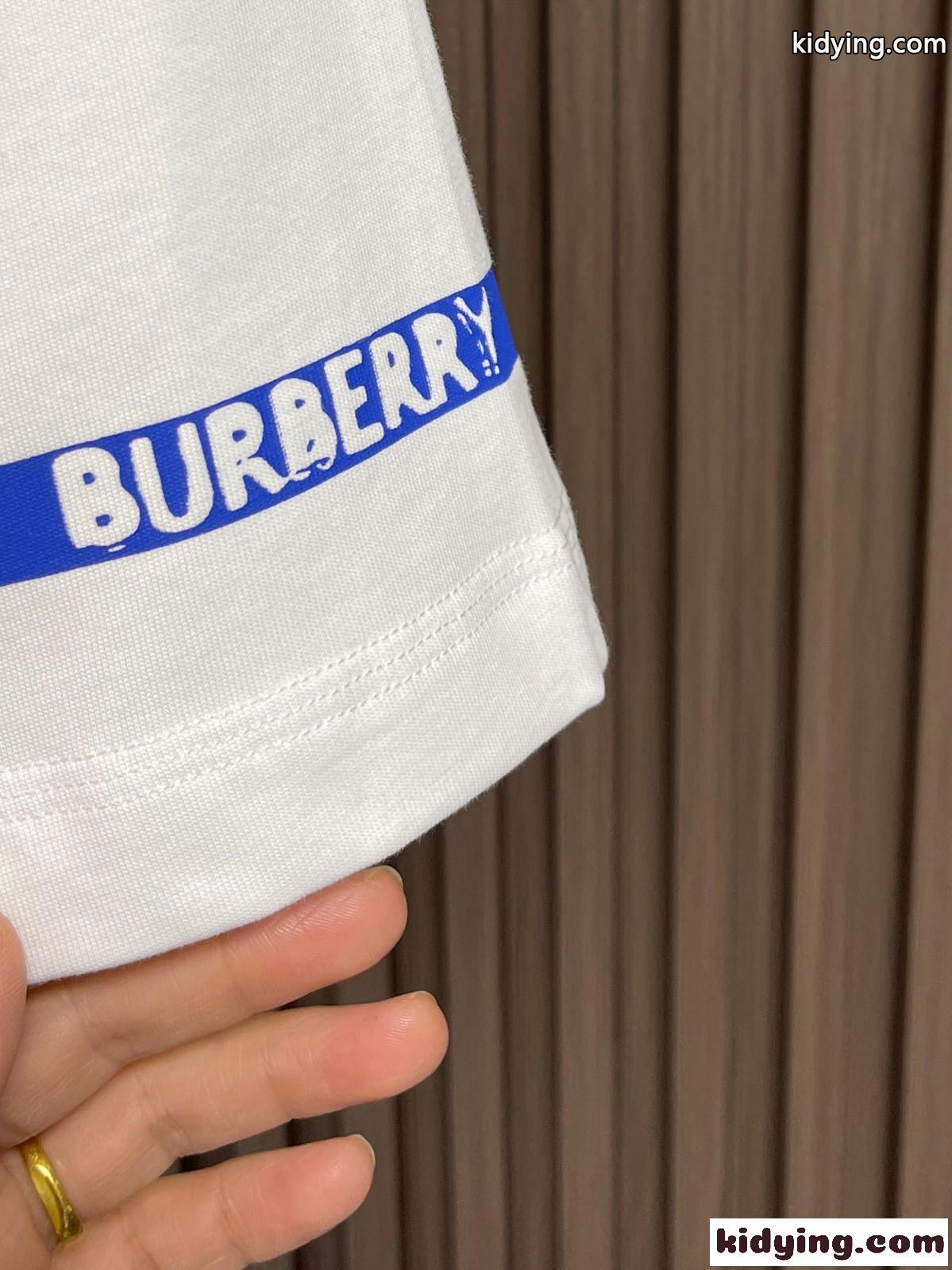 ローズ コットンTシャツ バーバリー 半袖Tシャツ コピー ホワイト-3