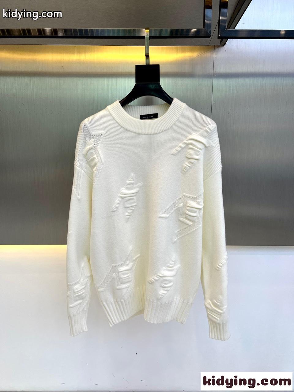 上品 カジュアル ゆったり ジバンシィ セーター コピー メンズ ホワイト-0