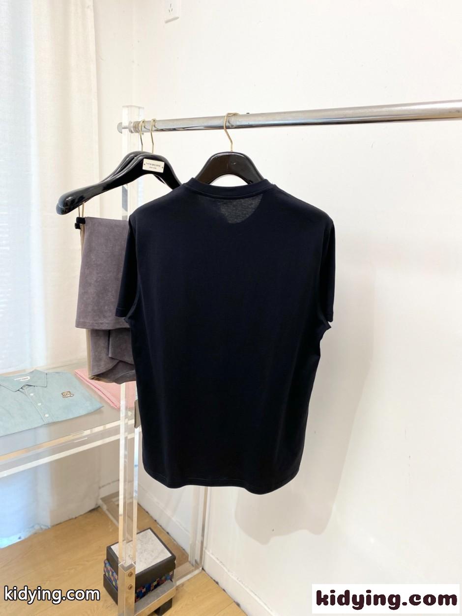 カジュアル 洗練された ロゴ刺繍 半袖Tシャツ ジバンシィ Tシャツ 偽物 ブラック-4