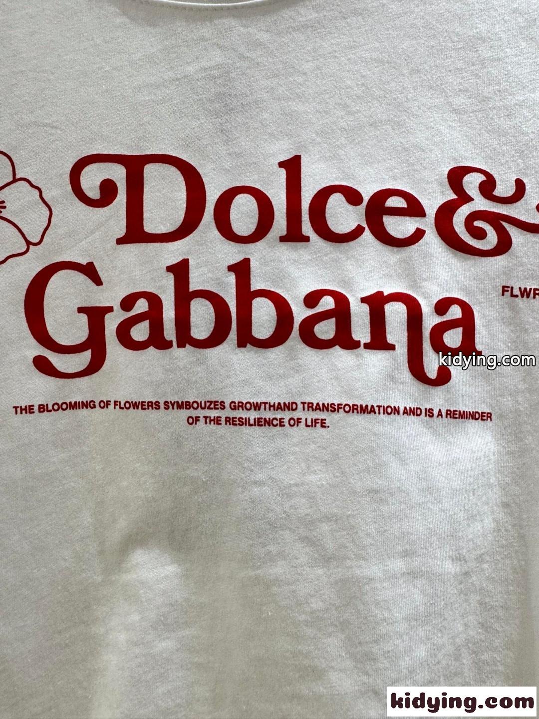 人気 ロゴプリント ドルチェ&ガッバーナ 半袖Tシャツ 偽物 コットン-2