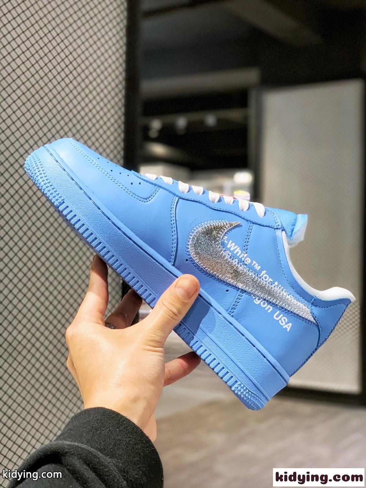 OFF-WHITE X Air Force 1 オフホワイト スニーカー コピー メンズ 人気 カジュアル おしゃれ 合わせやすい ブルー-2
