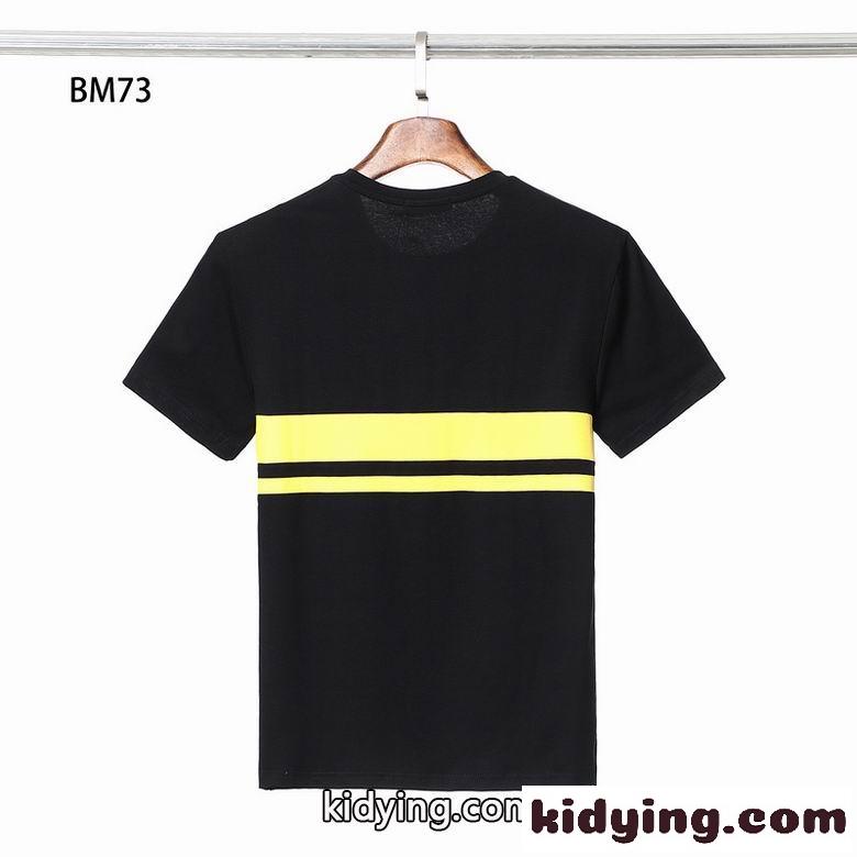 クルーネック 半袖 カジュアル おしゃれ トップス バイカラー 着心地いい バルマン tシャツ コピー シンプル ロゴ-4