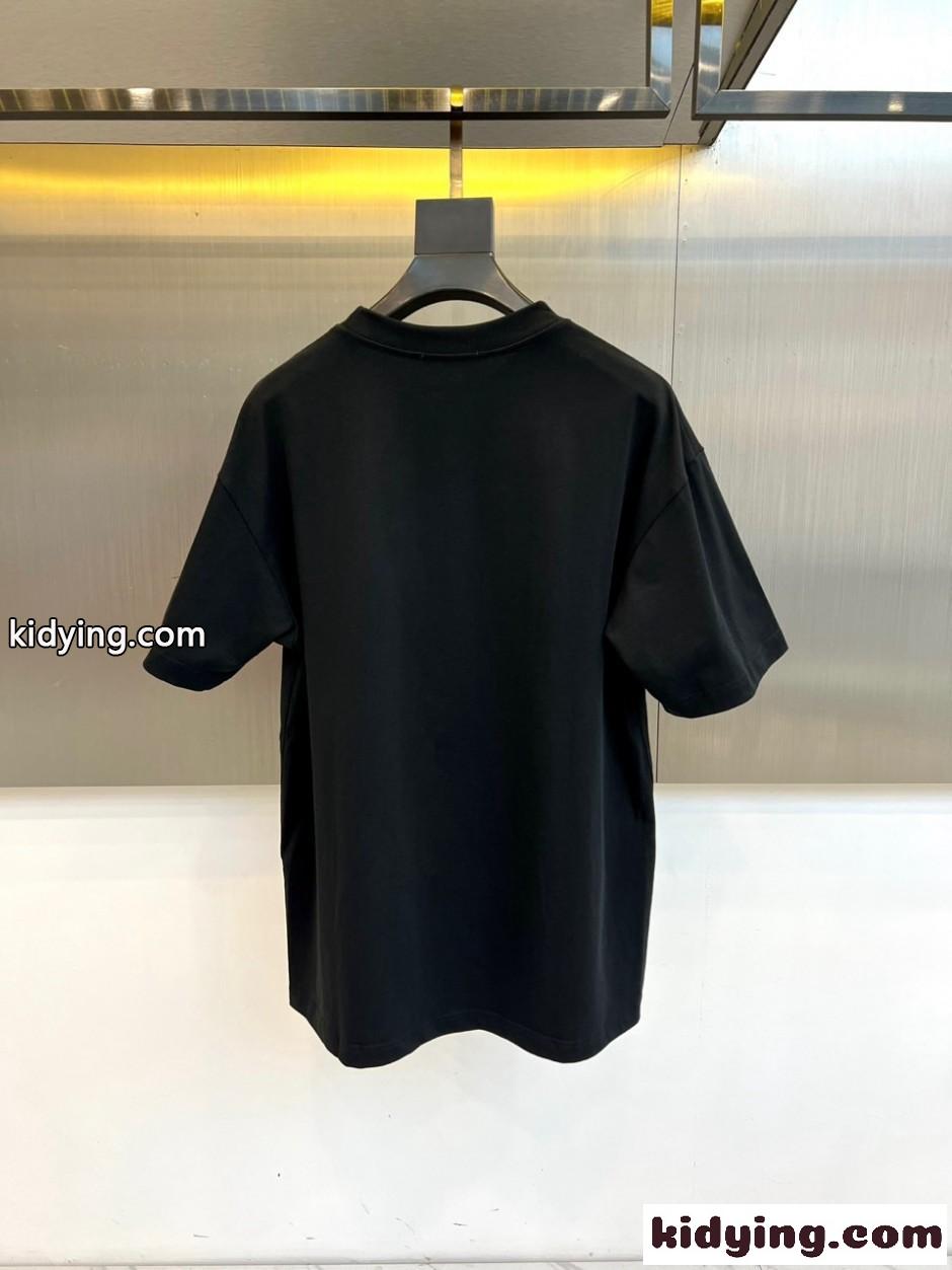 カジュアル ロゴ 半袖Tシャツ モンクレール Tシャツ 偽物 クルーネック ブラック-3