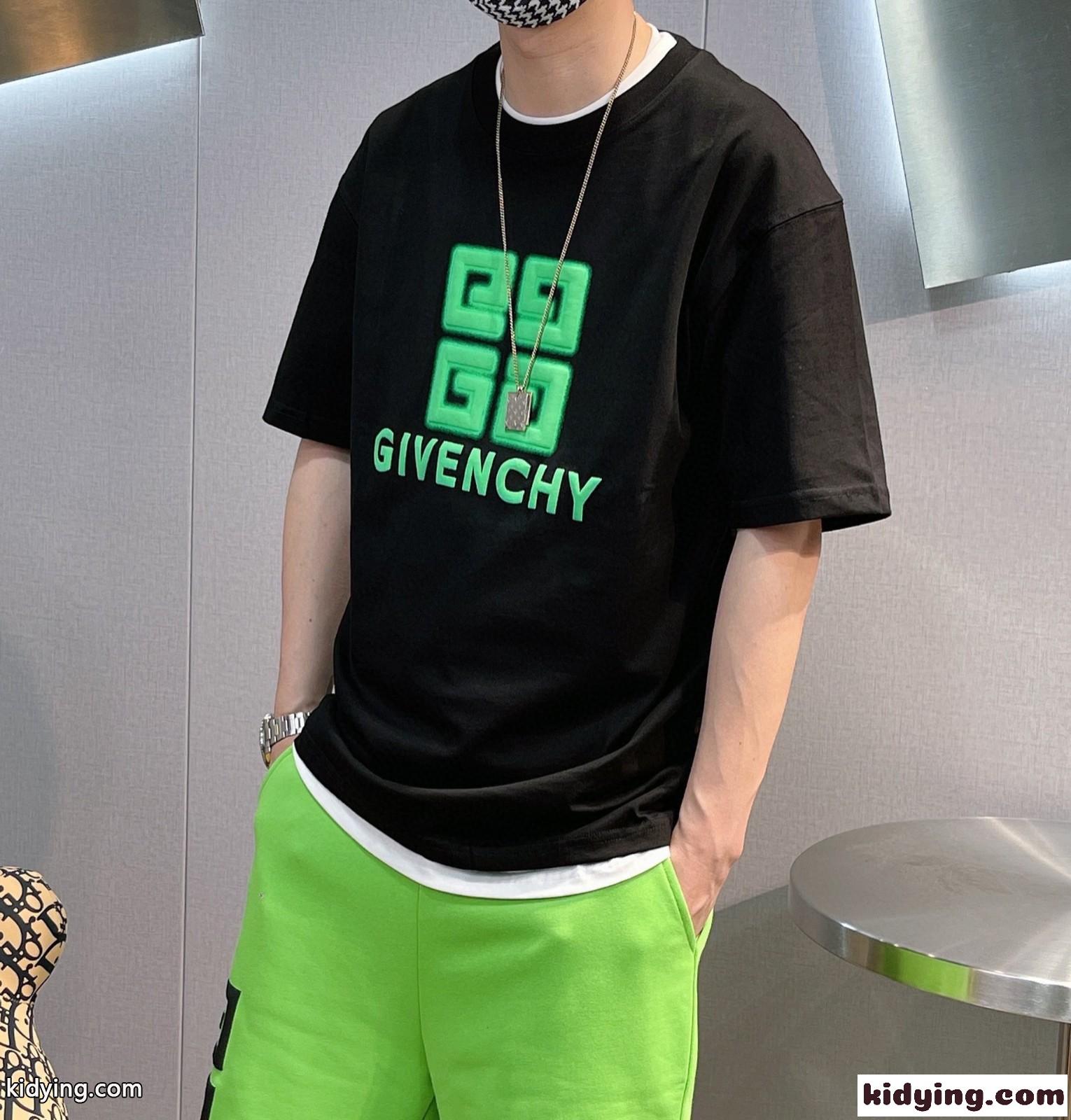 男女兼用 2022SS春夏新作 ゆったり ジバンシィ Tシャツ コピー 半袖 シルケット コットン ロゴ 快適-5