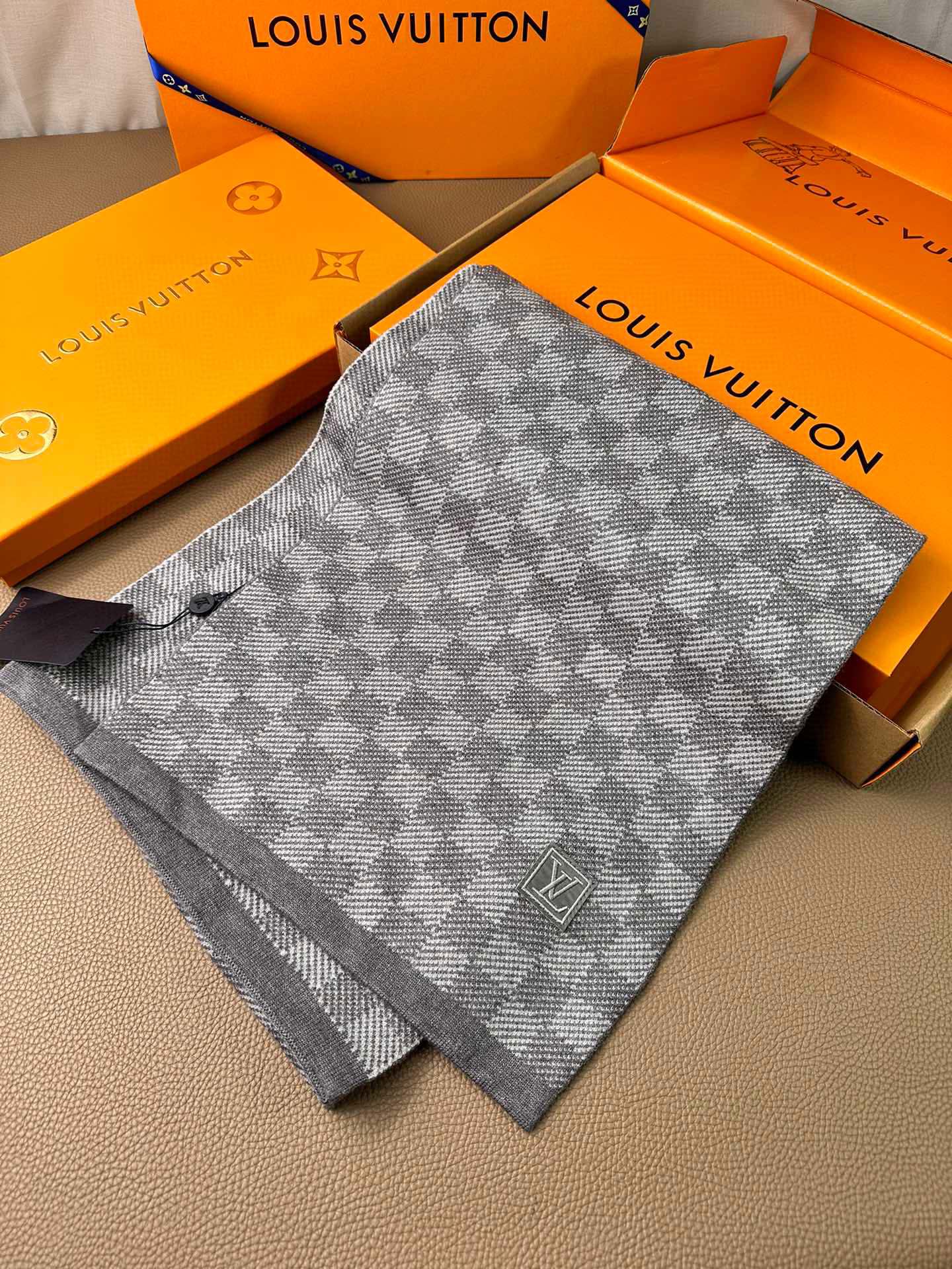 LV エシャルプ・プティ ダミエ マフラー ルイヴィトン スカーフ 偽物 ユニセックス-0