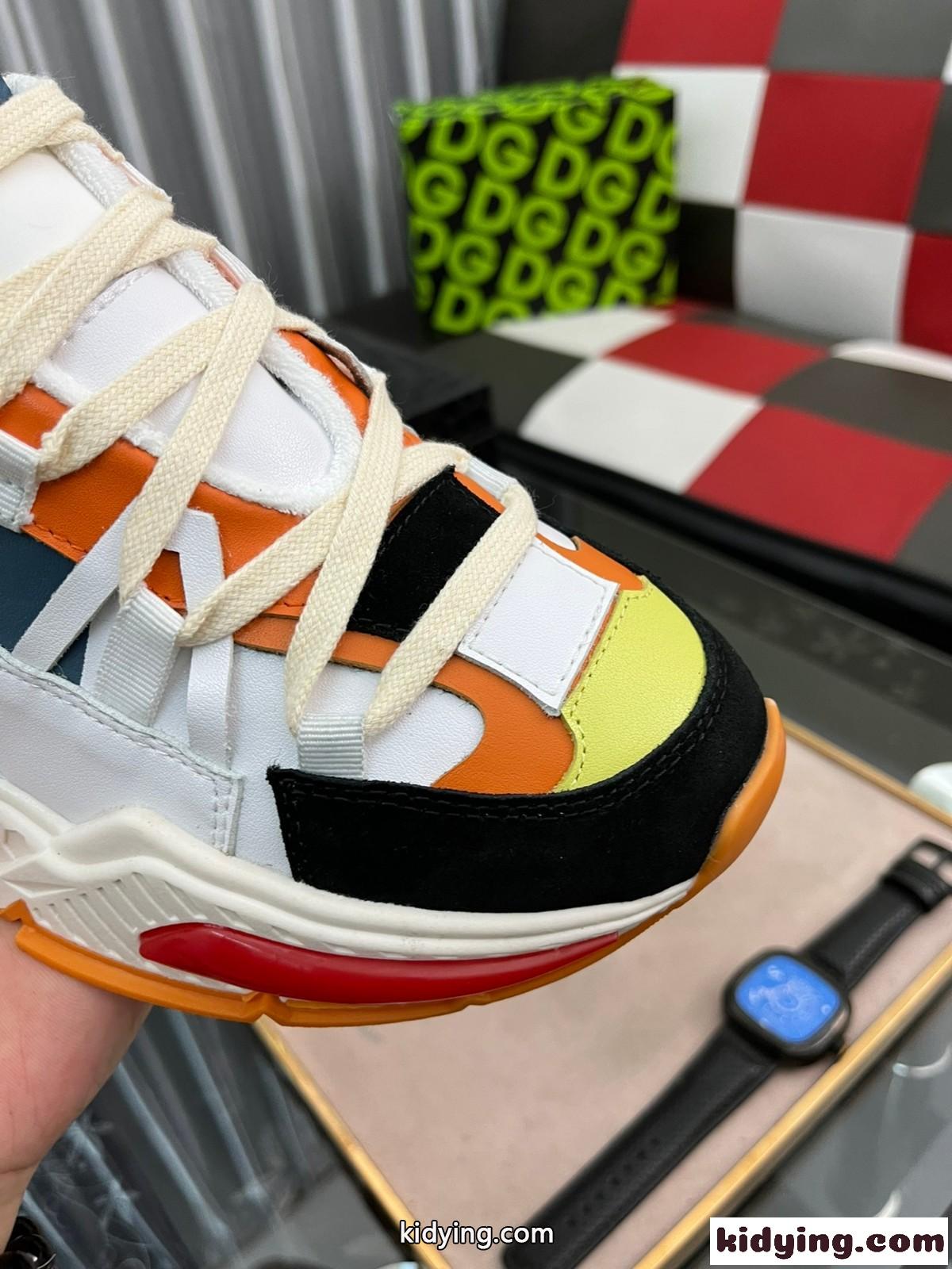 カラフル おしゃれ 人気 メンズ ドルチェ&ガッバーナ スニーカー コピー コンフォート 疲れにくい 滑り止め 厚底-2