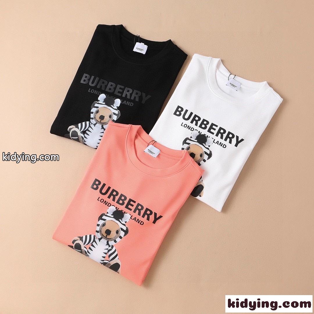 ホワイト ブラック ピンク 3色 可愛い プリント プルオーバー 裏起毛 バーバリー 長袖tシャツ メンズ コピー カジュアル-0