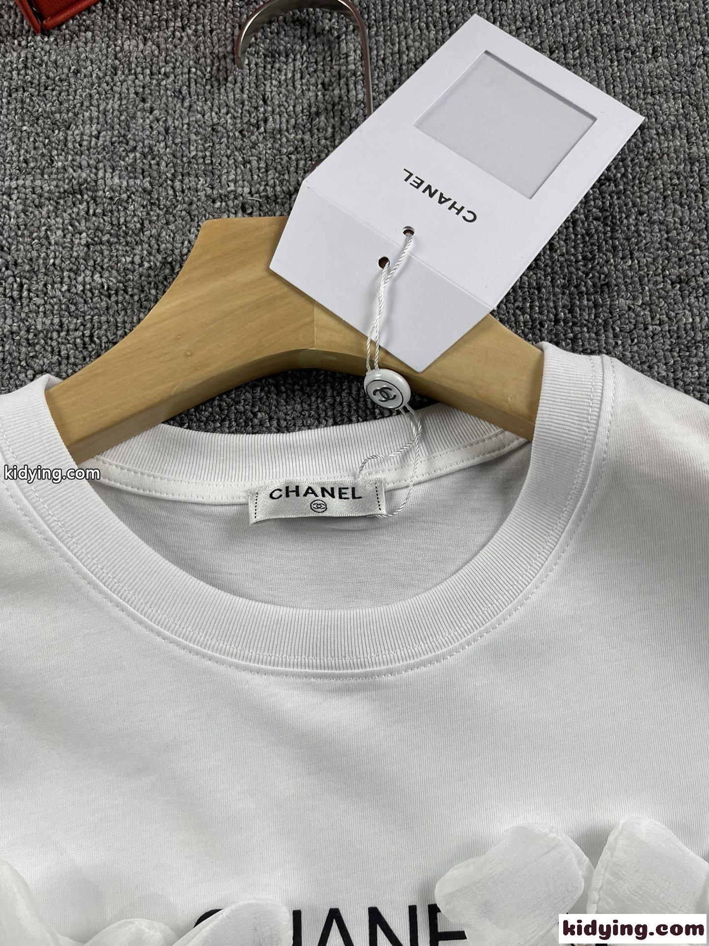 可愛い カジュアル ゆったり コットン 着心地いい 着痩せ シャネル Tシャツ レディース コピー 人気 新作-4