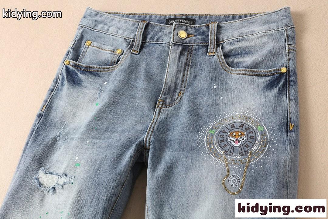 メンズ ファッション カジュアル かっこいい トレンド オシャレ デニムパンツ クロムハーツ ジーンズ コピー 高品質-4