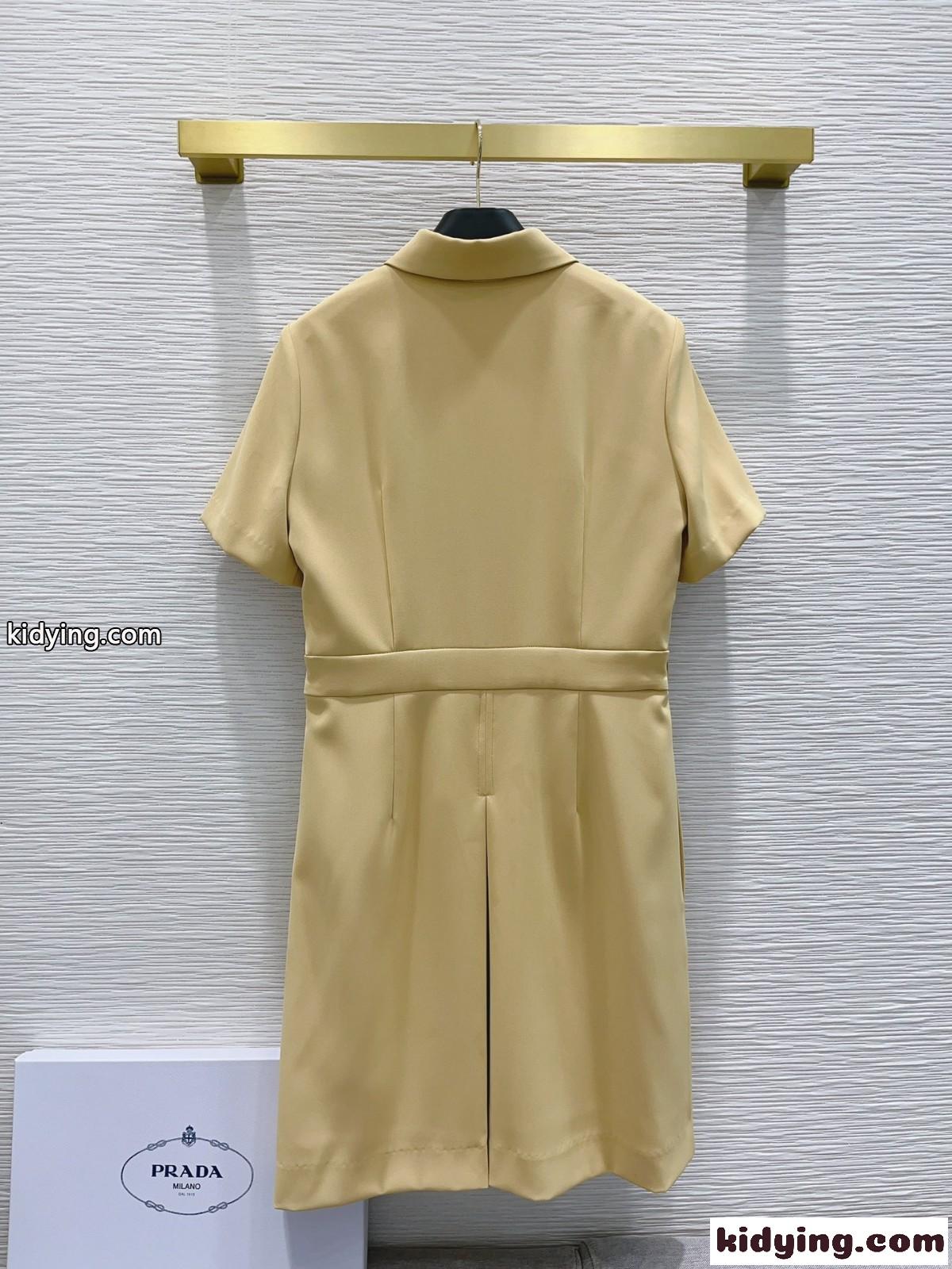 定番 おしゃれ 半袖 シャツドレス プラダ ワンピース コピー レディース-3