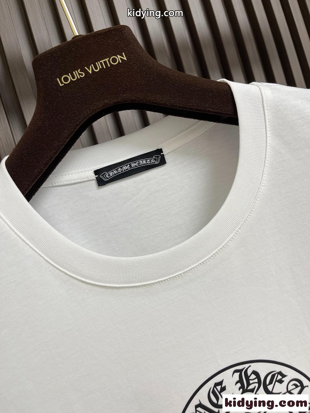 シンプル ロゴプリント クルーネック クロムハーツ Tシャツ コピー 半袖Tシャツ-3