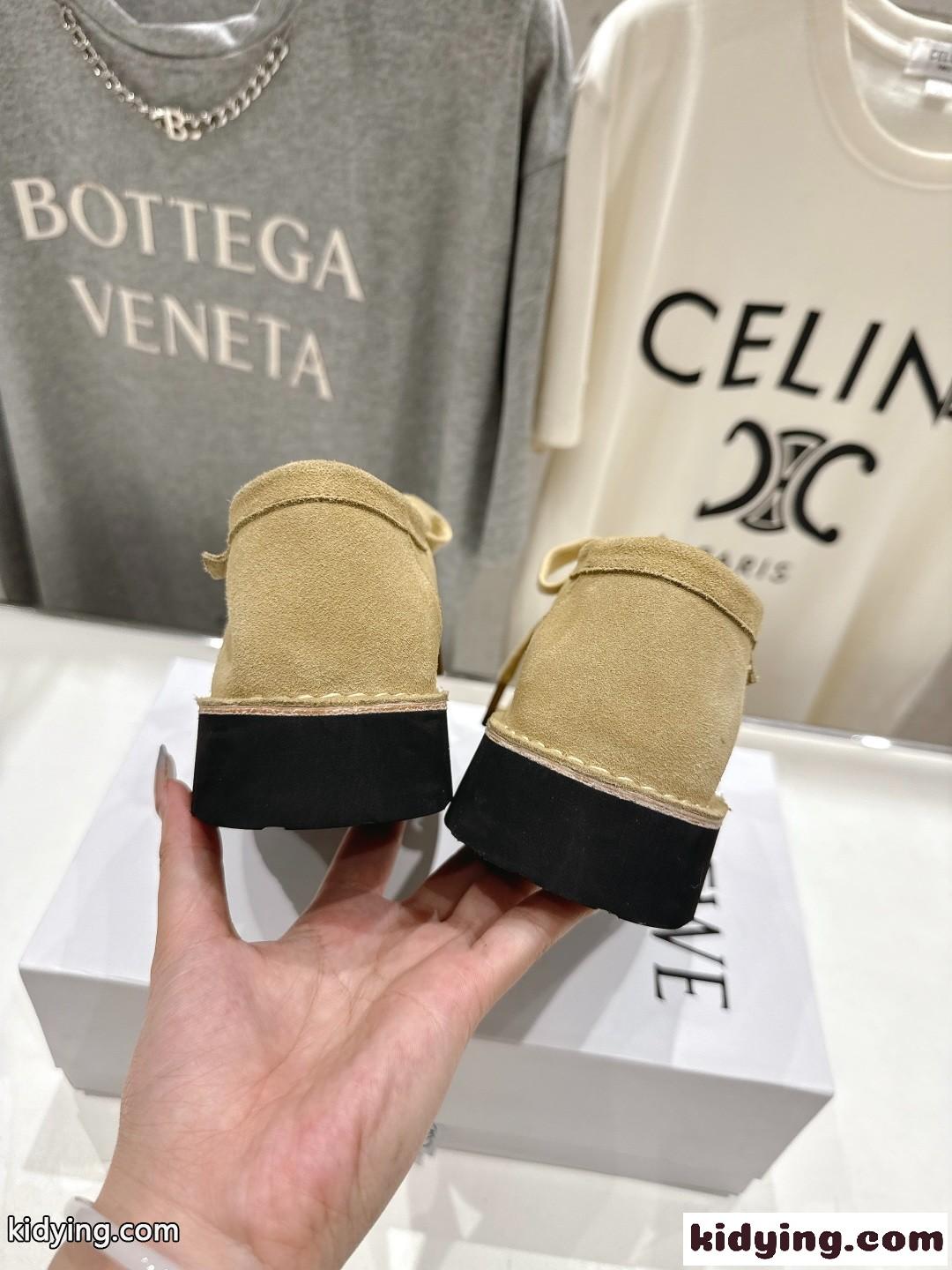 LOEWE 人気 ファロ スエード ボートシューズ ロエベ シューズ スーパーコピー ベージュ-3
