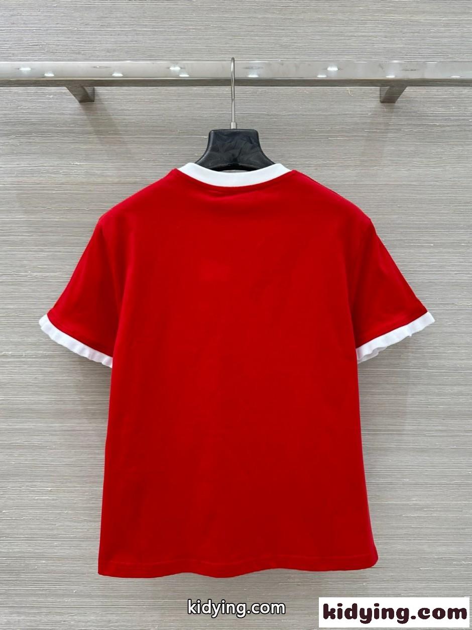 人気 カジュアル ロゴ入り コットン 半袖Tシャツ グッチ Tシャツ コピー レッド-4