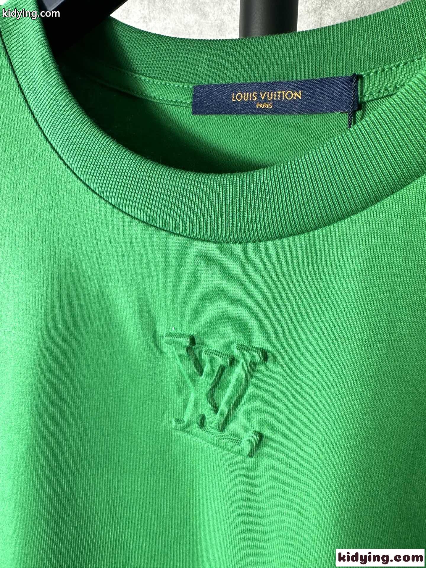 ルイ・ヴィトン Tシャツ コピー シンプル クルーネック コットン 半袖Tシャツ ユニセックス-2