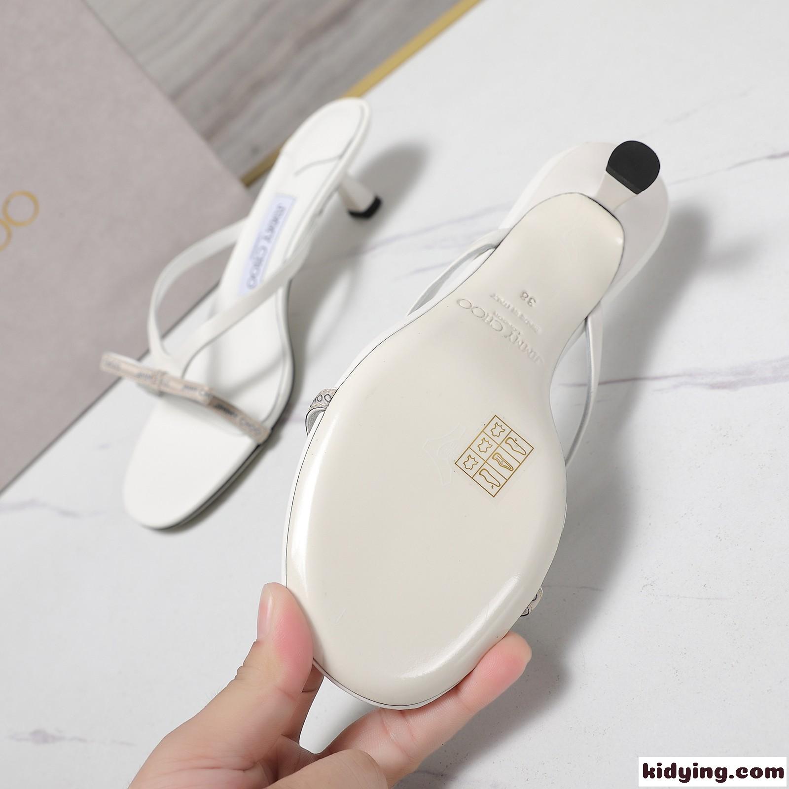 洗練された リボン付き シエラ ミュール45 N級品 ジミーチュウ サンダル スーパーコピー-1