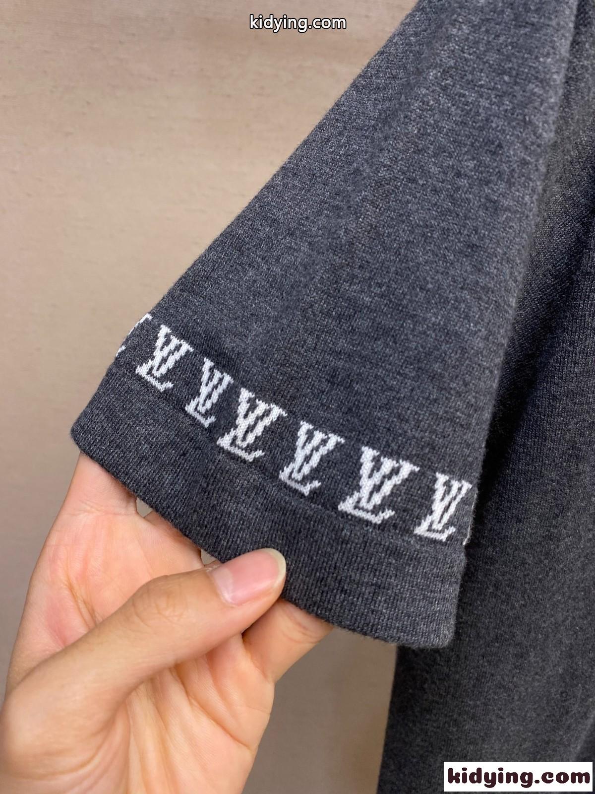 シグネチャー コットンクルーネック ルイ・ヴィトン Tシャツ コピー 半袖 トップス-4