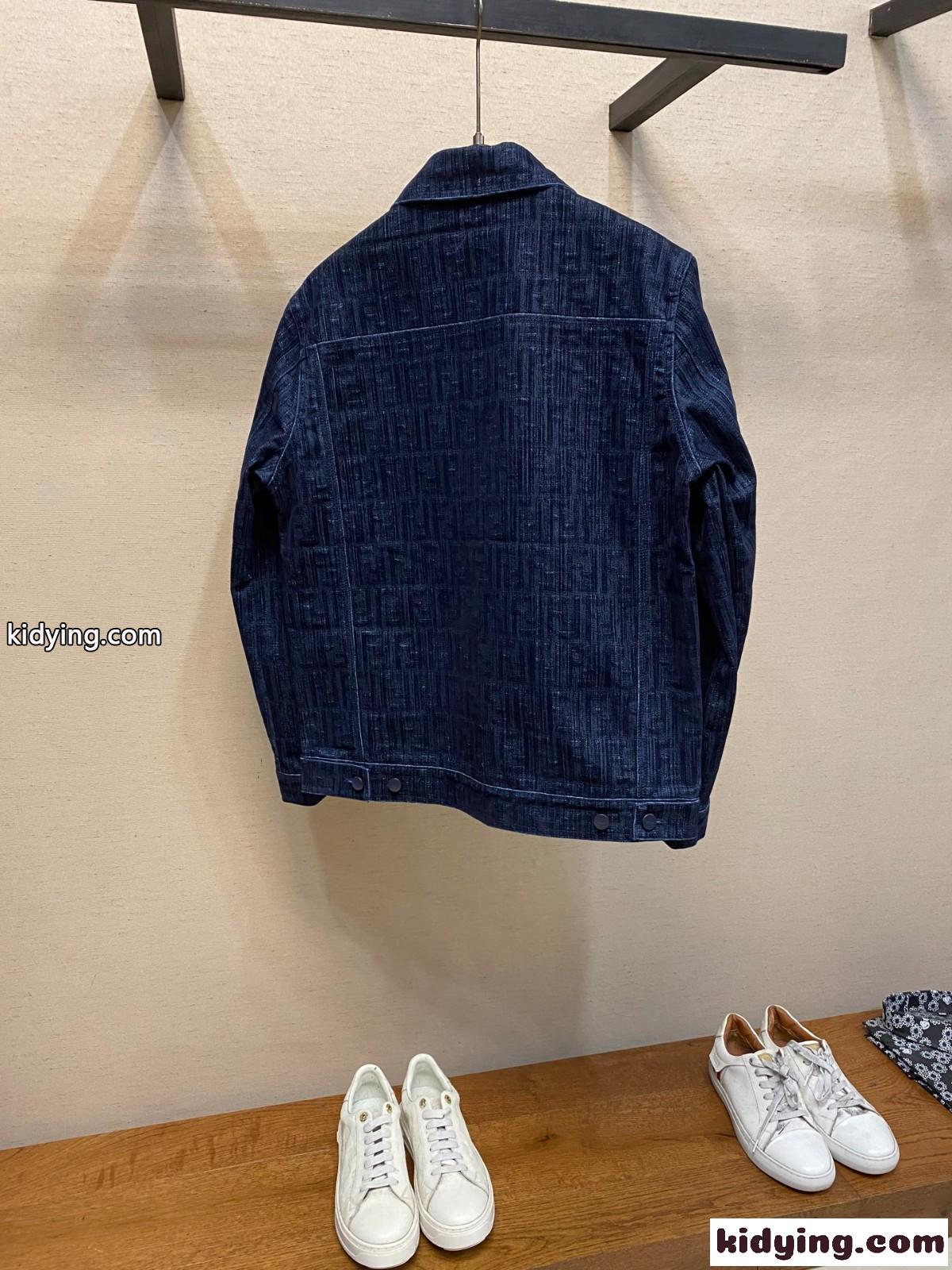 フェンディ ジャケット コピー おしゃれ FFモチーフ メンズ デニムジャケット-1
