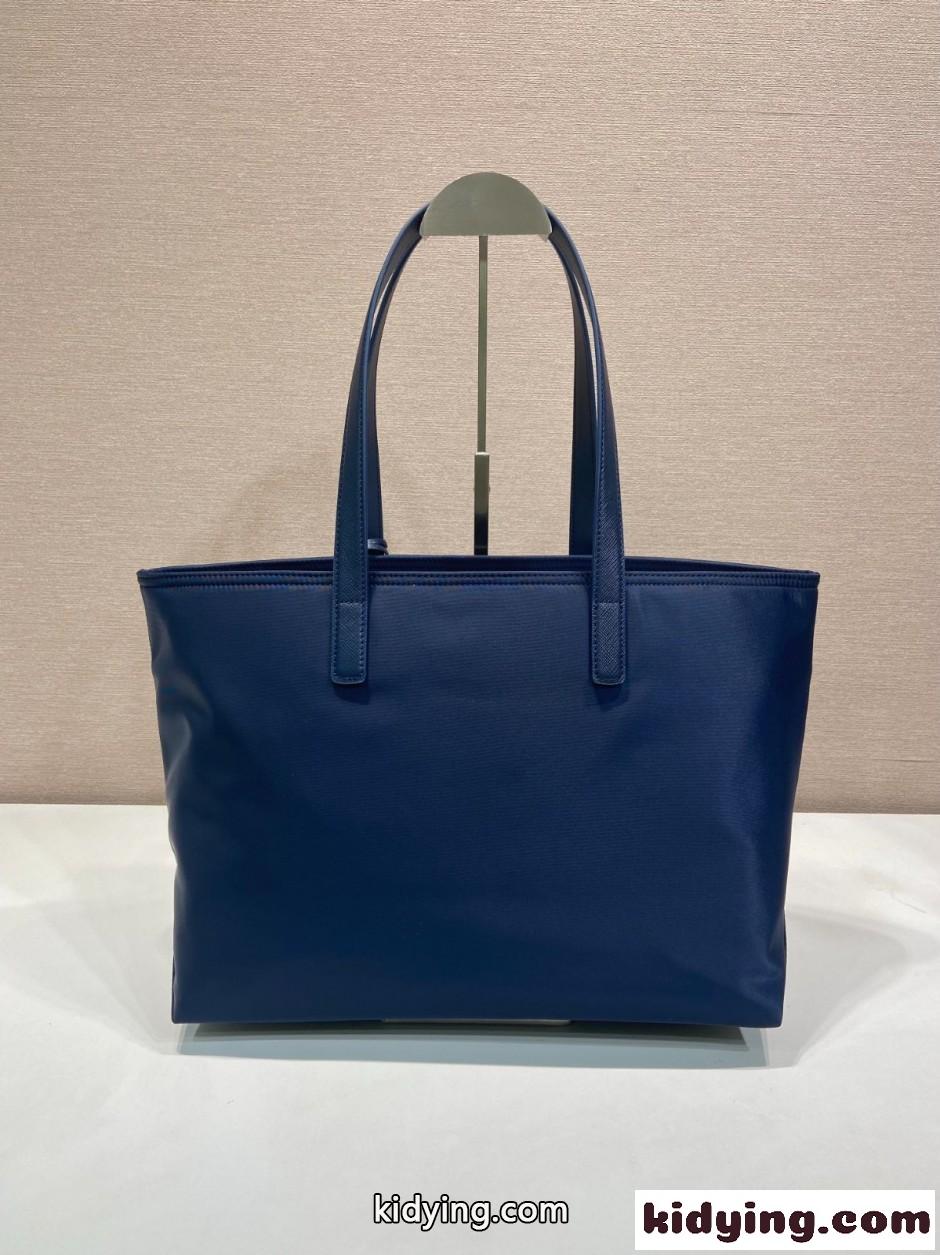 プラダ Re-Edition 1978 ミディアム Re-Nylon xサフィアーノレザー トートバッグ スーパーコピー ネイビー-2