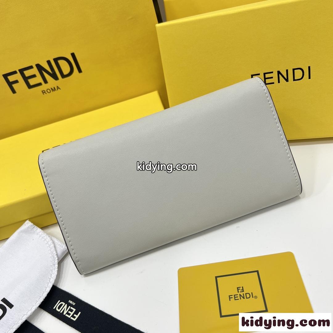 FENDI ROMA コンチネンタル財布 フェンディ 財布 人気 コピー ウォレット グレー-1