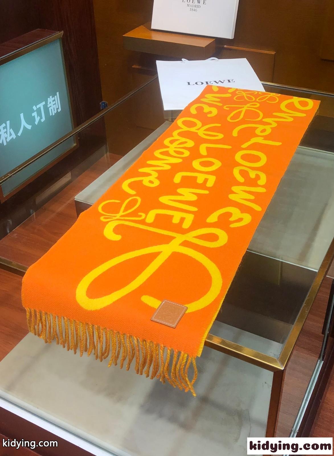 注目される 鮮やか ユニセックス ウール カシミア マフラー ロエベ スカーフ コピー 30*180CM-1