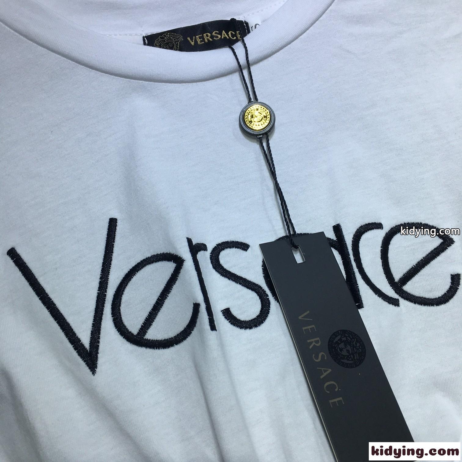 セーフティー ピン ロゴ 半袖Tシャツ ヴェルサーチェ Tシャツ コピー ホワイト-2