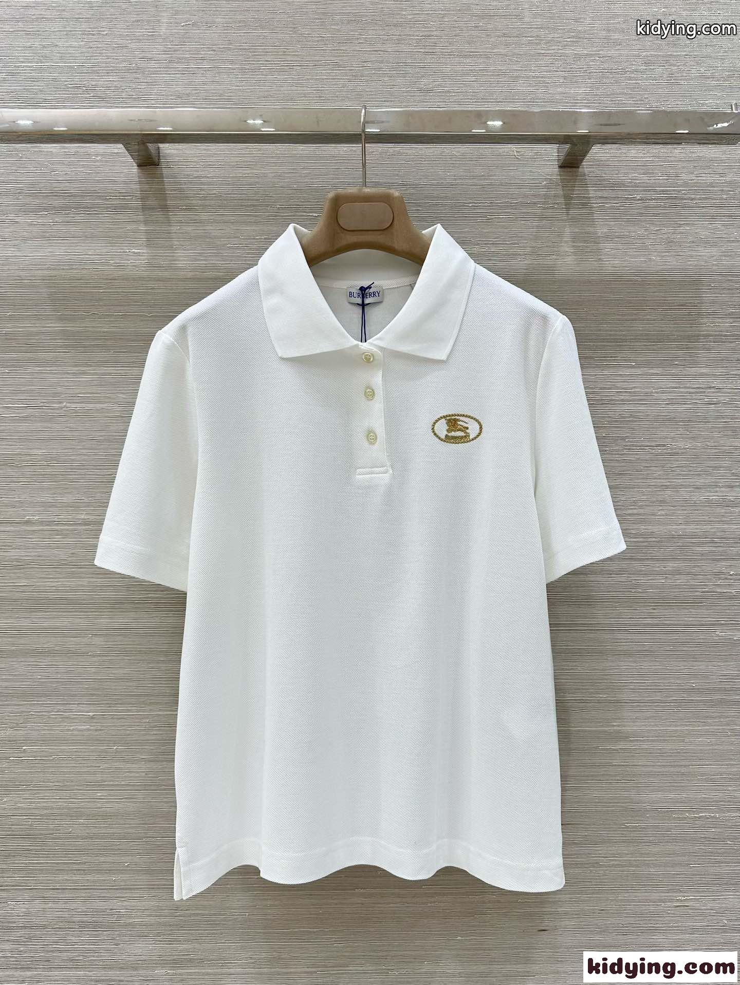 洗練された コットン ポロシャツ バーバリー Tシャツ コピー 半袖 ホワイト-1