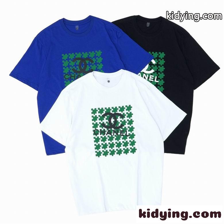 ゆったり 快適 クルーネック ロゴ プリント シャネル tシャツ コピー 半袖 トップス-0