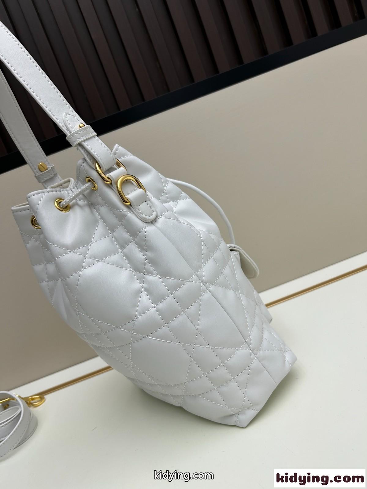 Dior Caro バケットバッグ スモール クリスチャン・ディオール バッグ コピー ホワイト-2