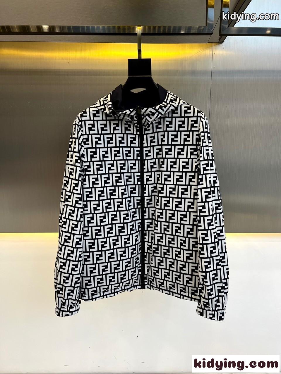 人気 リバーシブル フェンディ ジャケット コピー メンズ アウター ブルー-1