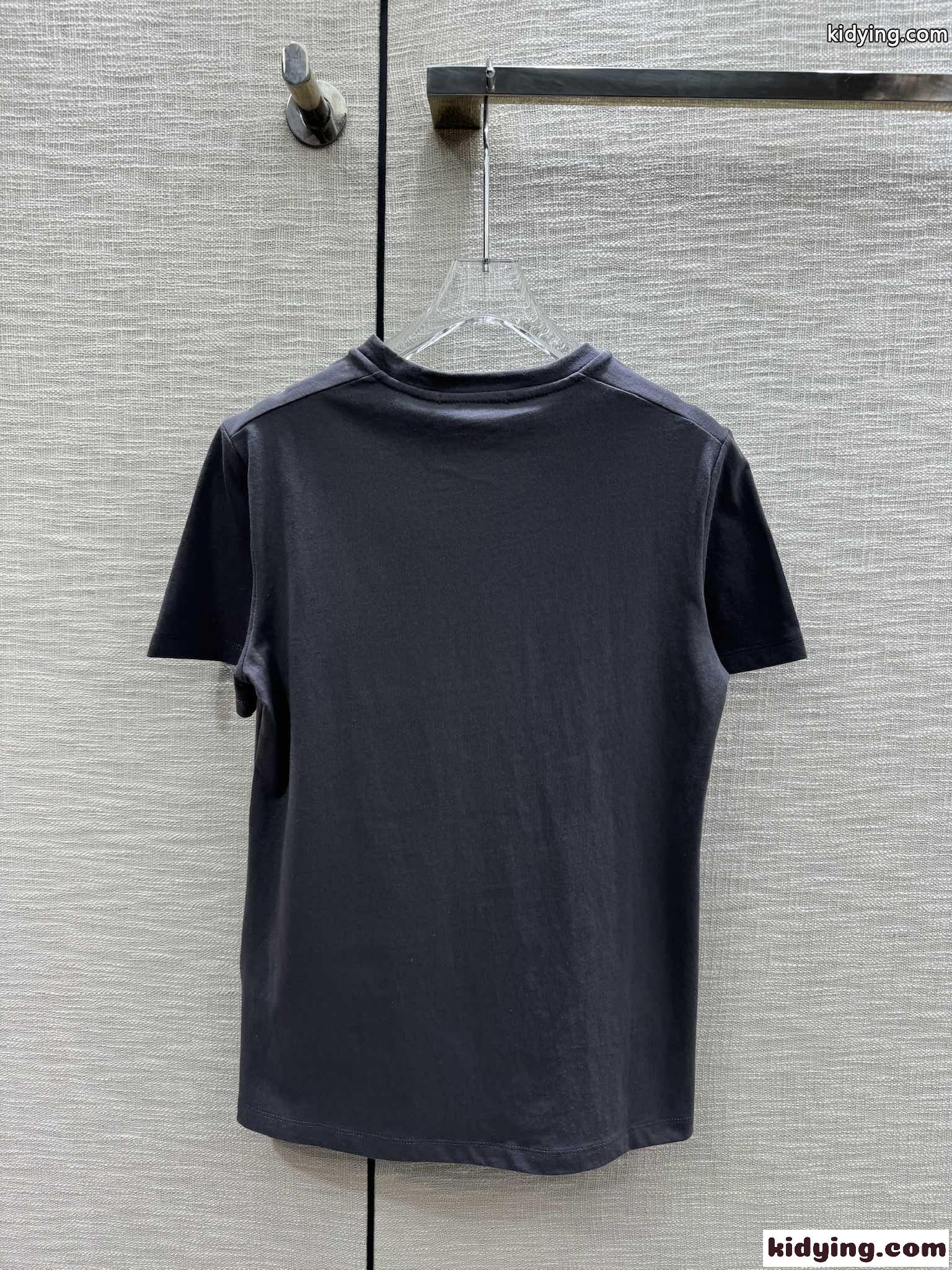 人気 コットン 半袖Tシャツ クリスチャン・ディオール Tシャツ コピー グレー-3
