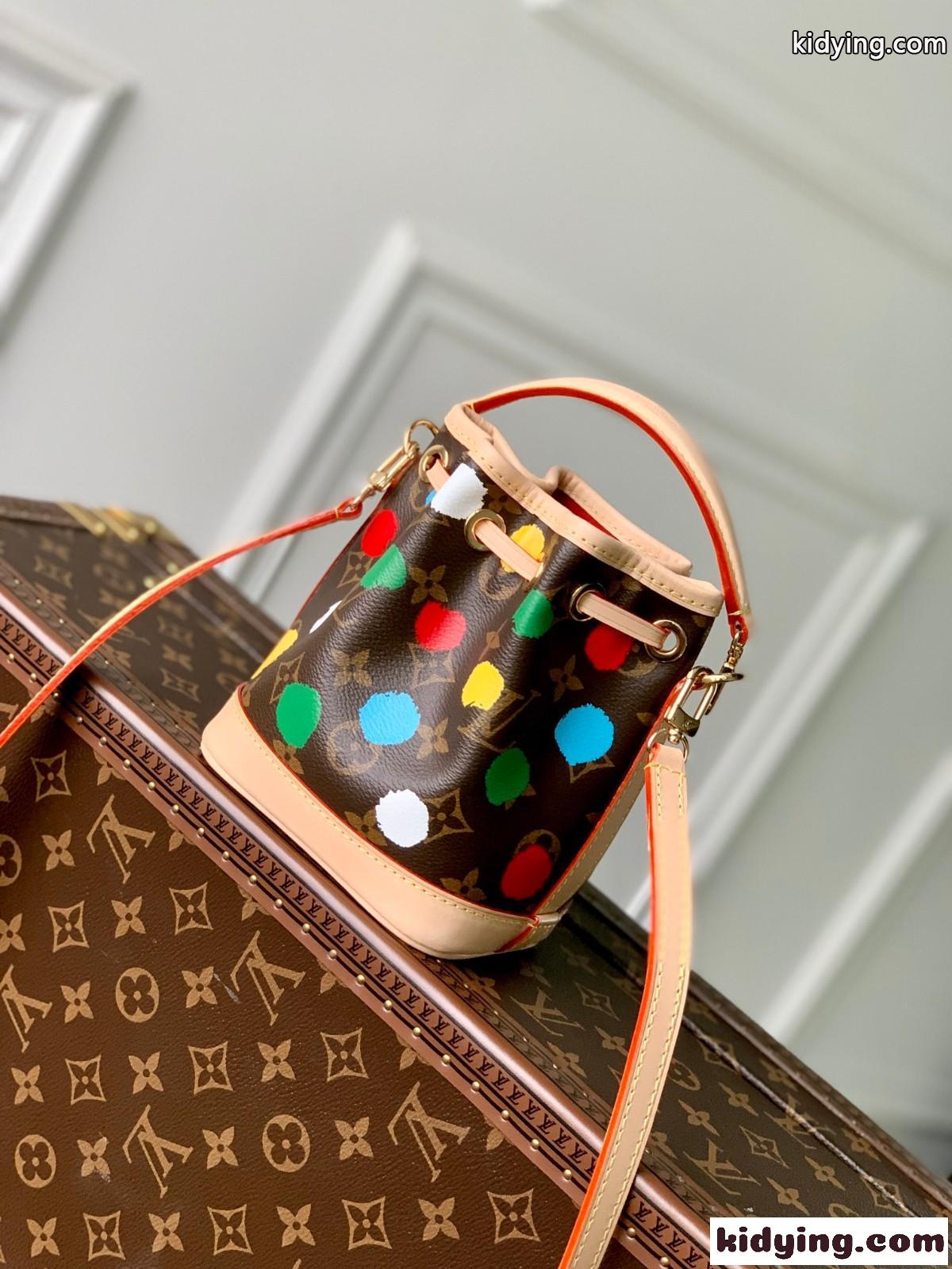 ルイ・ヴィトン X 草間彌生 LV X YK ナノエ バケットバッグ ルイ・ヴィトン バッグ コピー-1