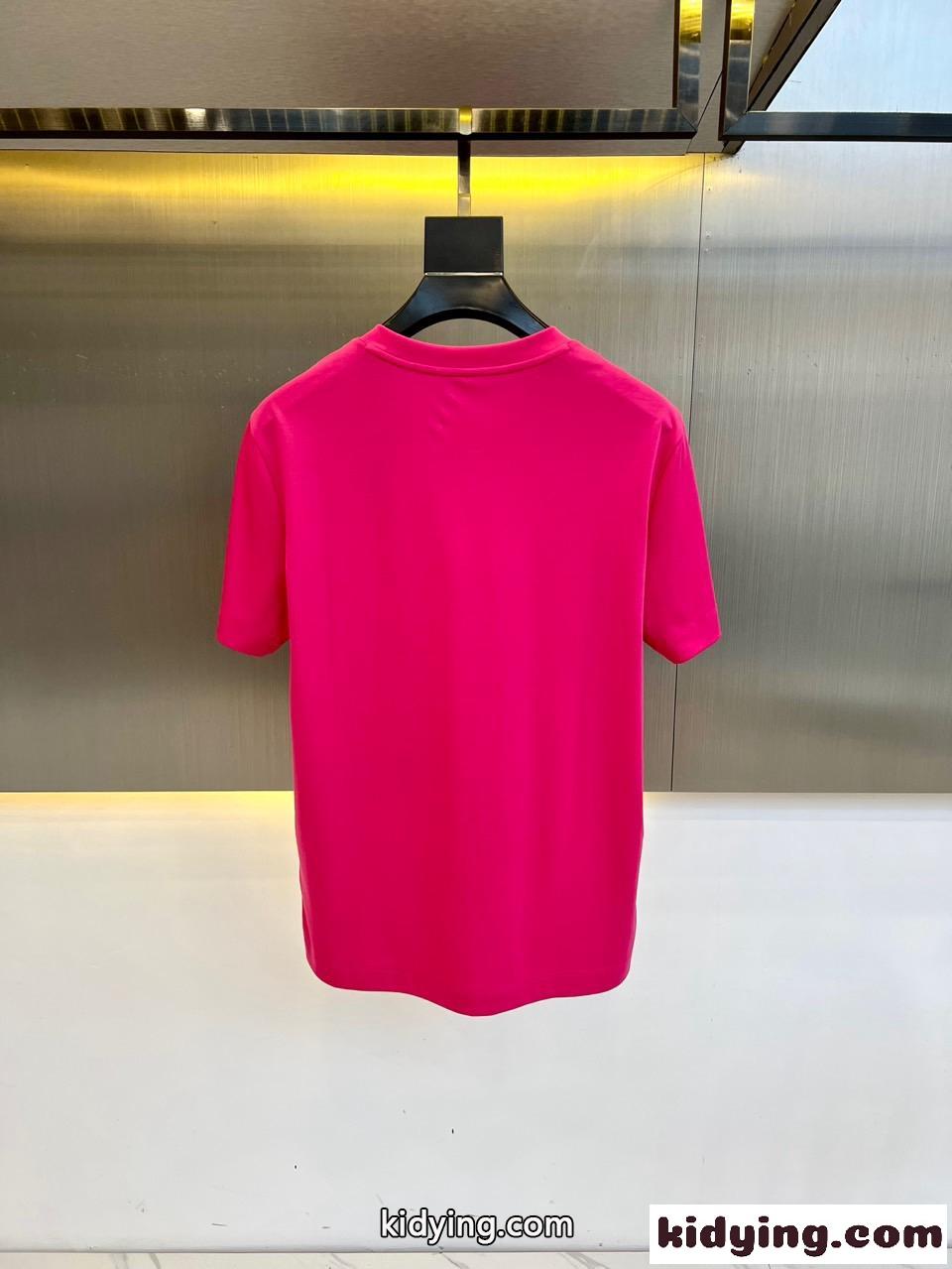 シンプル 刺繍入り ヴェルサーチェ Tシャツ コピー 半袖Tシャツ ピンク-1