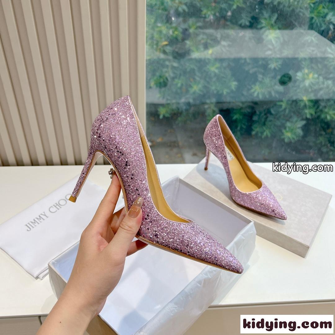 美人度アップ 人気 ピンヒールパンプス ジミーチュウ パンプス スーパーコピー パープル-0