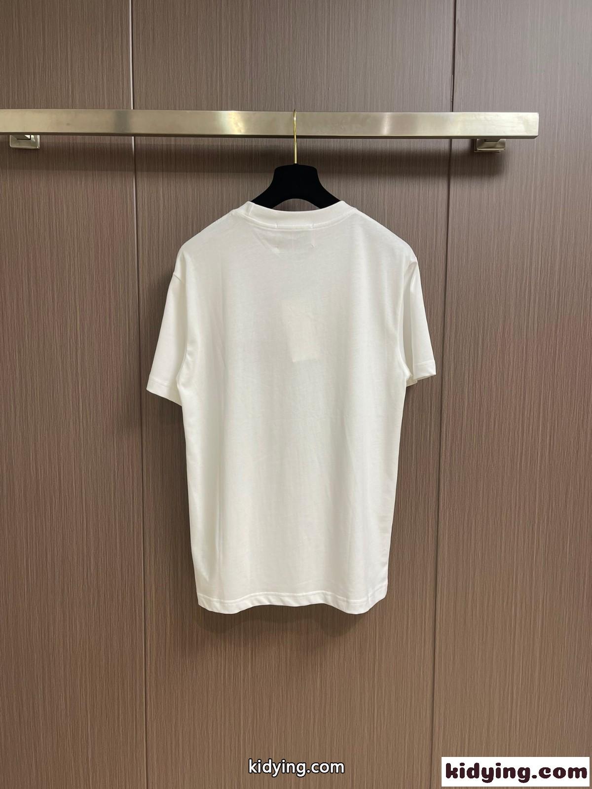 シルケット コットン ロゴ入り 半袖Tシャツ グッチ Tシャツ コピー ホワイト-0
