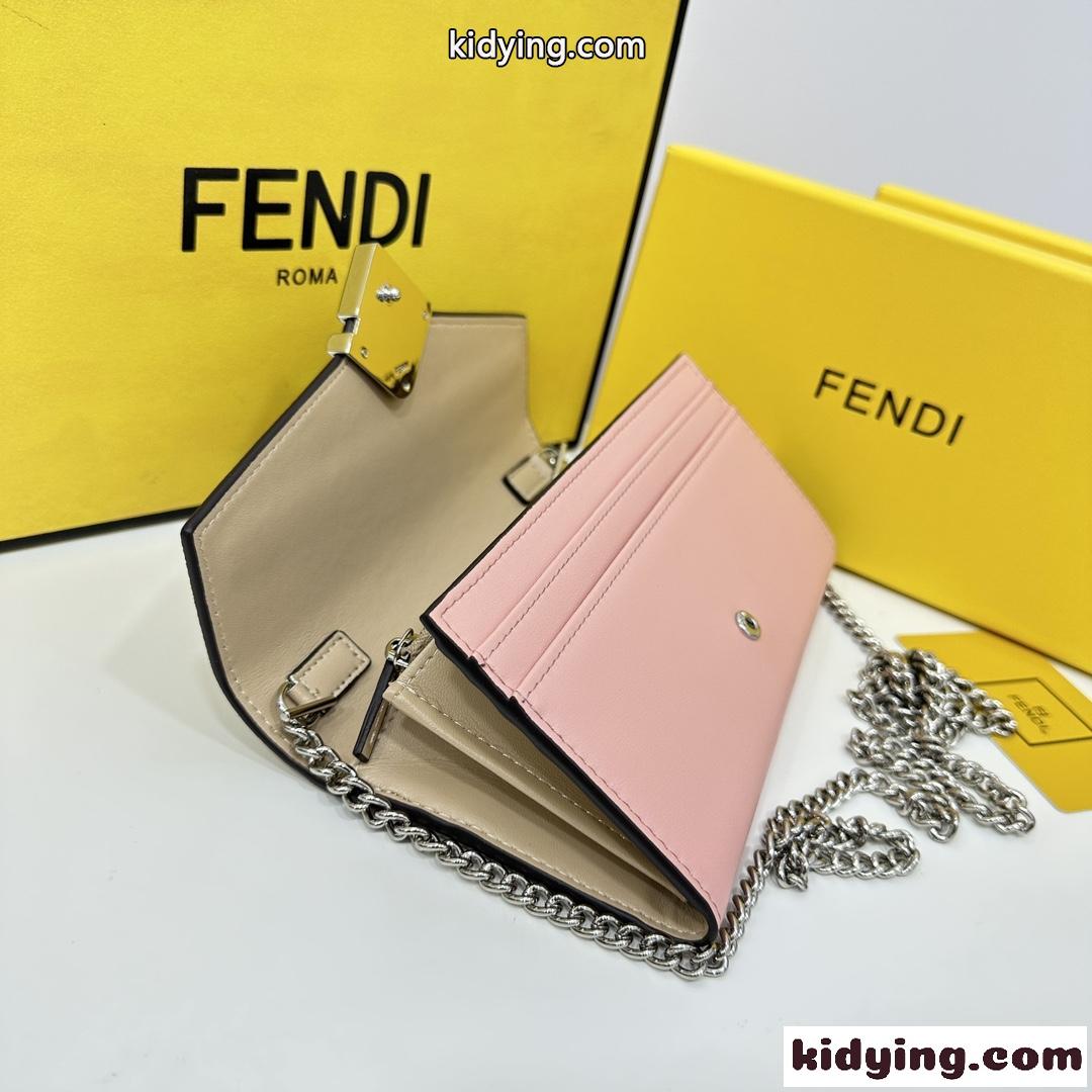 FFダイヤモンド コンチネンタル財布 フェンディ 財布 人気 コピー チェーン ウォレット-5