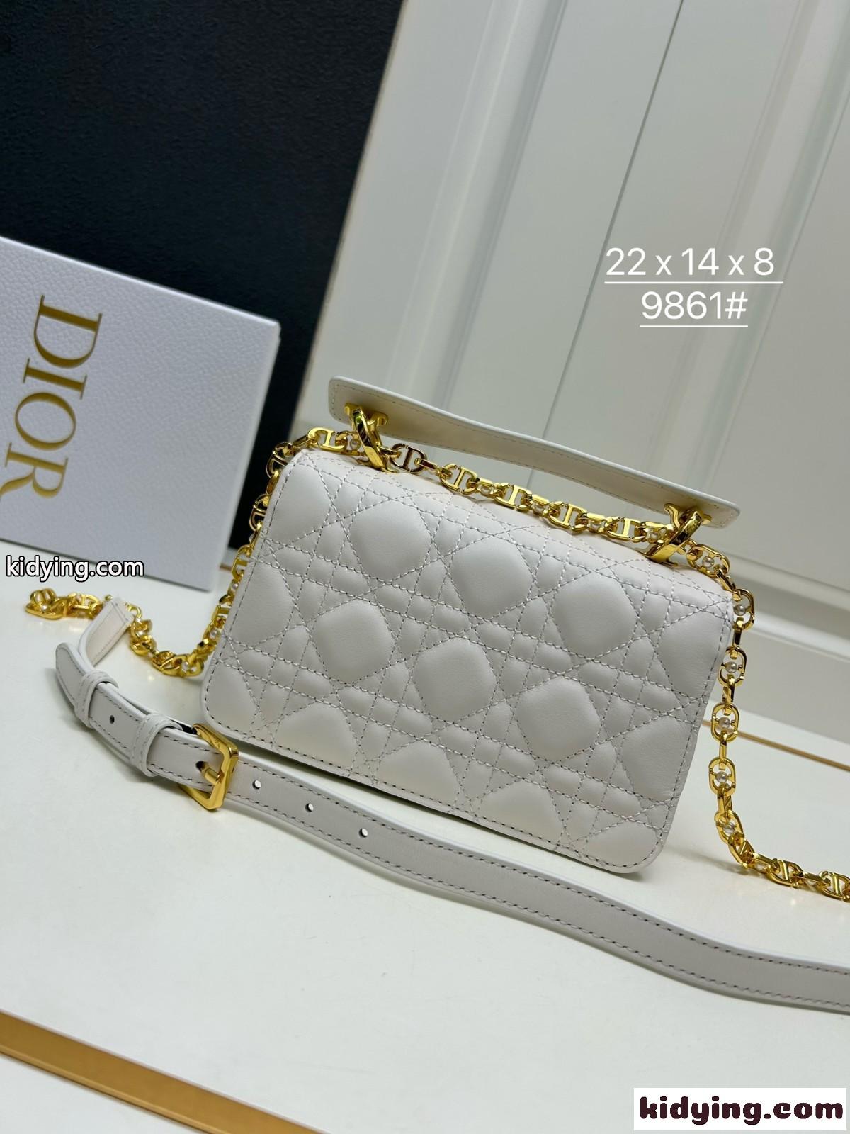 Dior Jolie トップハンドルバッグ スモール クリスチャン・ディオール バッグ コピー ホワイト-1