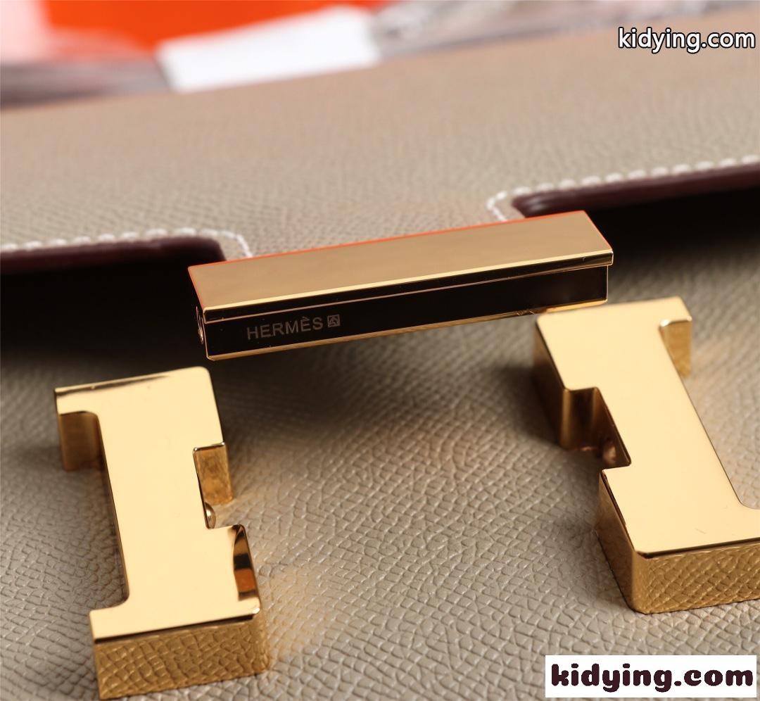 ゴールド金具 コンスタンス ショルダーバッグ エルメス バッグ コピー グレー-1