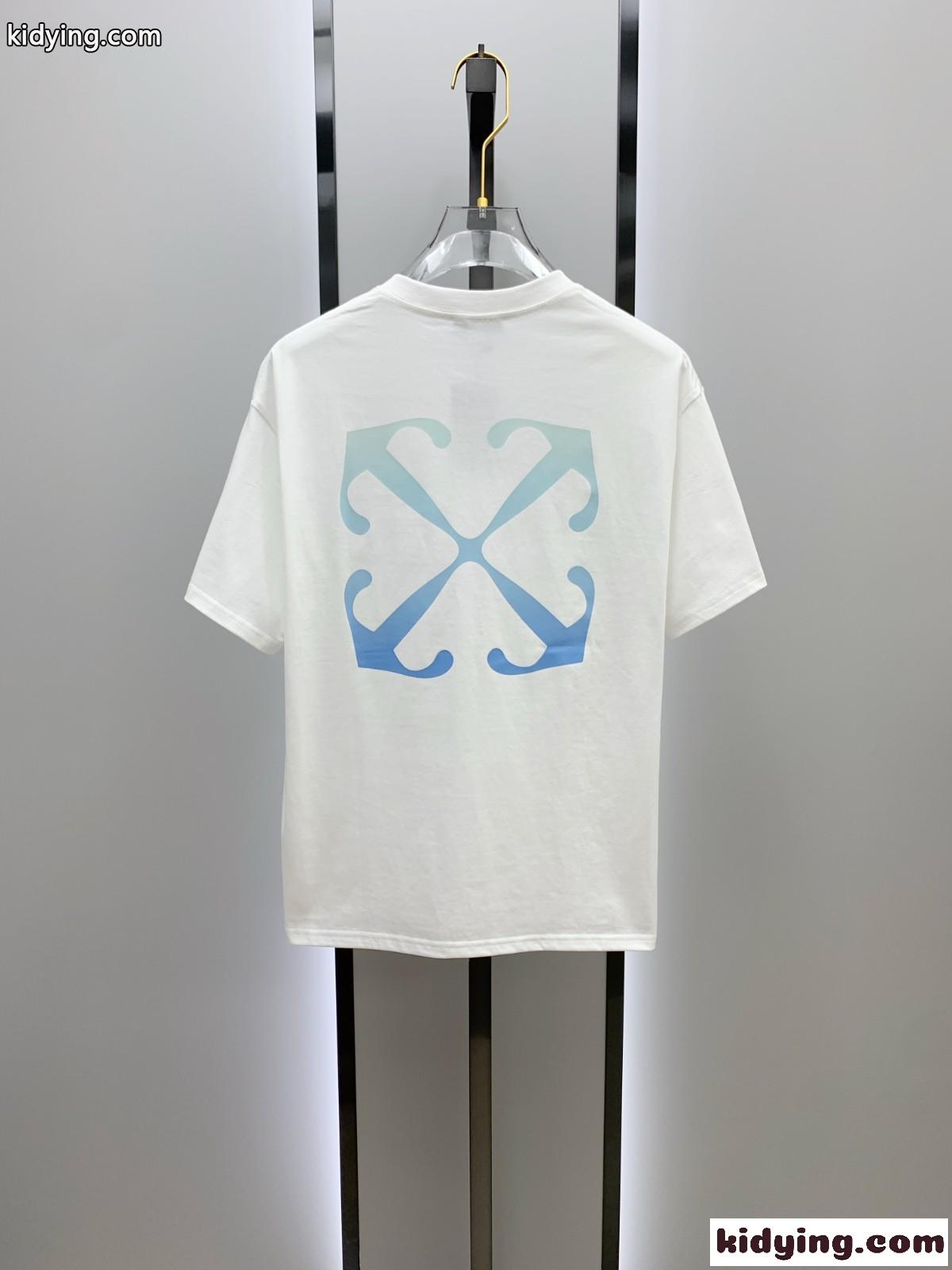 カジュアル ロゴ入り オフホワイト Tシャツ コピー コットン 半袖Tシャツ ホワイト-4