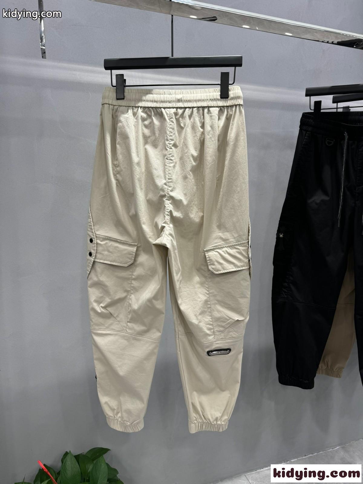 カジュアル ゆったり クロスパッチ カーゴパンツ クロムハーツ パンツ コピー ベージュ-3