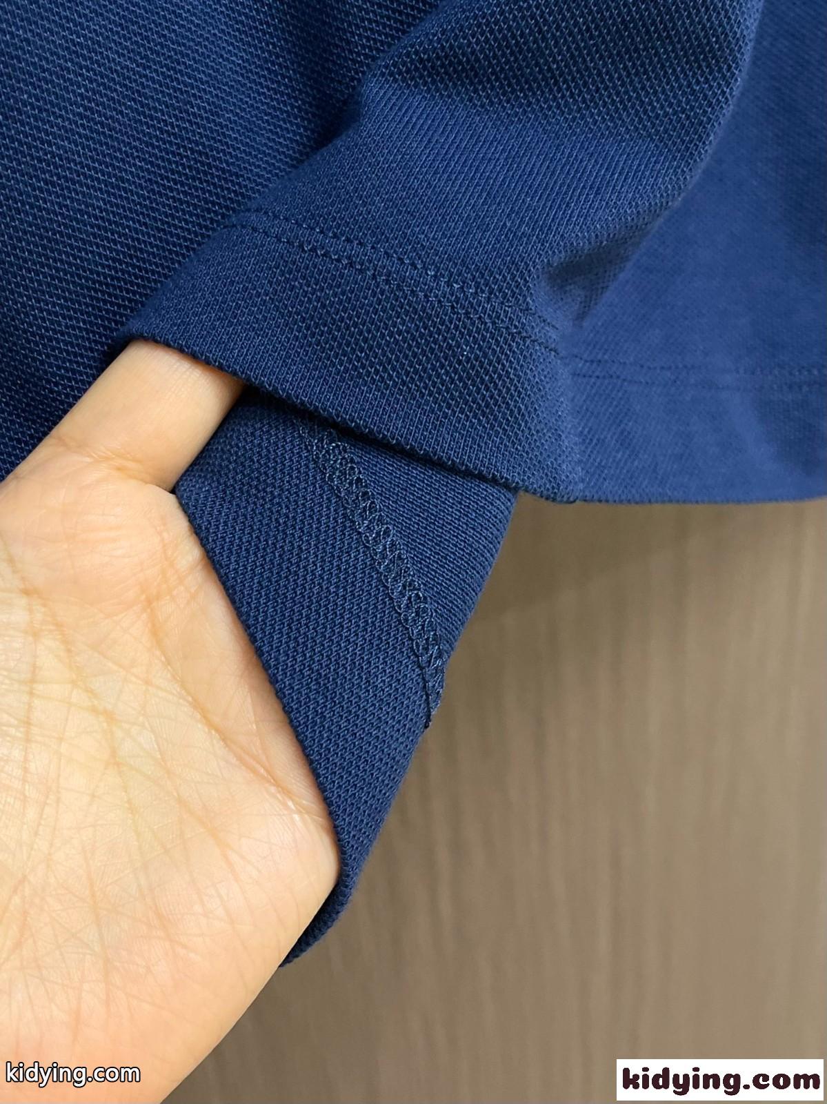 シンプル 合わせやすい コットン ポロシャツ ロエベ Tシャツ コピー 半袖 ブルー-4