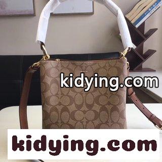 コーチバッグ人気コピー Coach コーチの新型馬車バケツの小さなロゴは簡単できれいではない-3