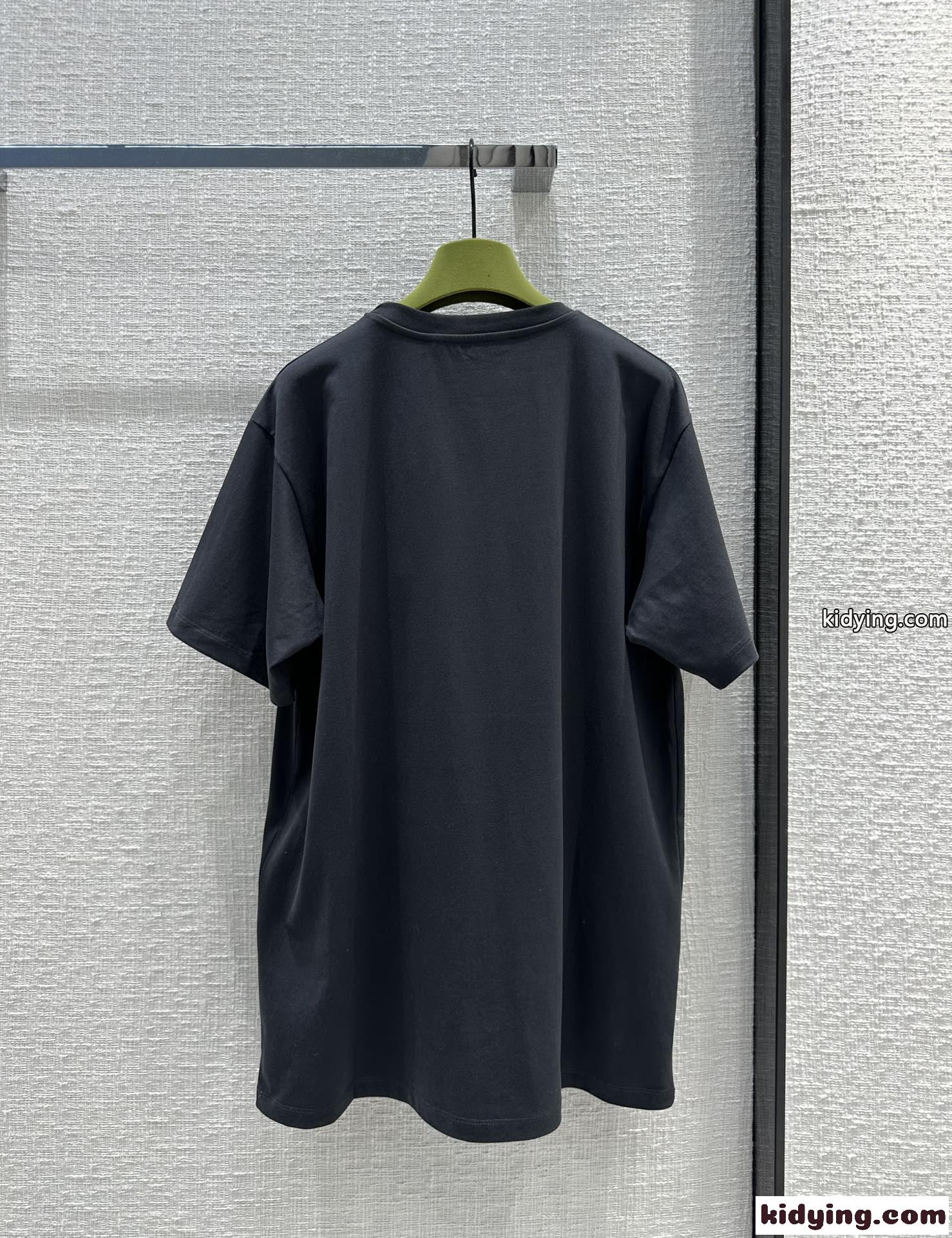 カジュアル オーバーサイズ プリント コットンTシャツ グッチ Tシャツ コピー 半袖-1